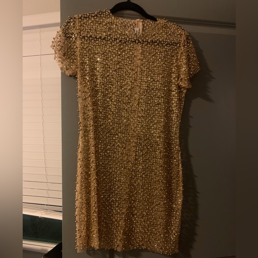 Lirika Matoshi Gold Mini Dress
